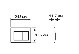 Кнопка смыва Aquatek Pneumo N PNS-0000003 пневматическое управление хром матовый